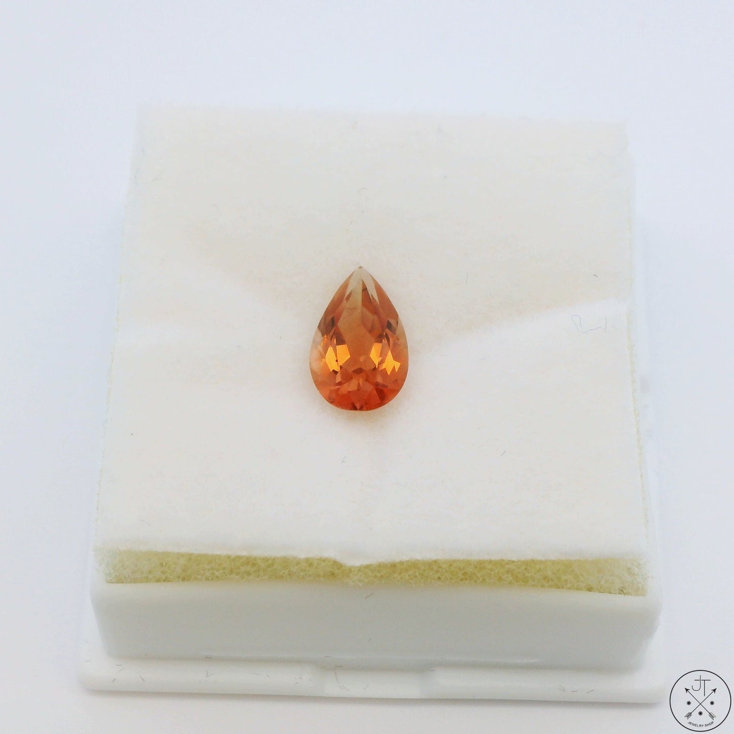 1.32 Carat Natural Oregon Sunstone 10x6 mm Pear Faceted Gemstone Certified