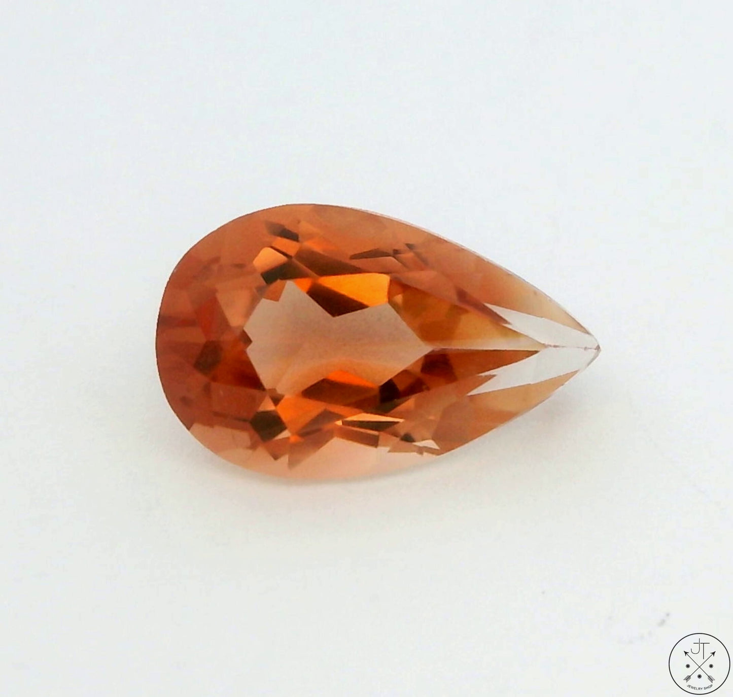 1.32 Carat Natural Oregon Sunstone 10x6 mm Pear Faceted Gemstone Certified