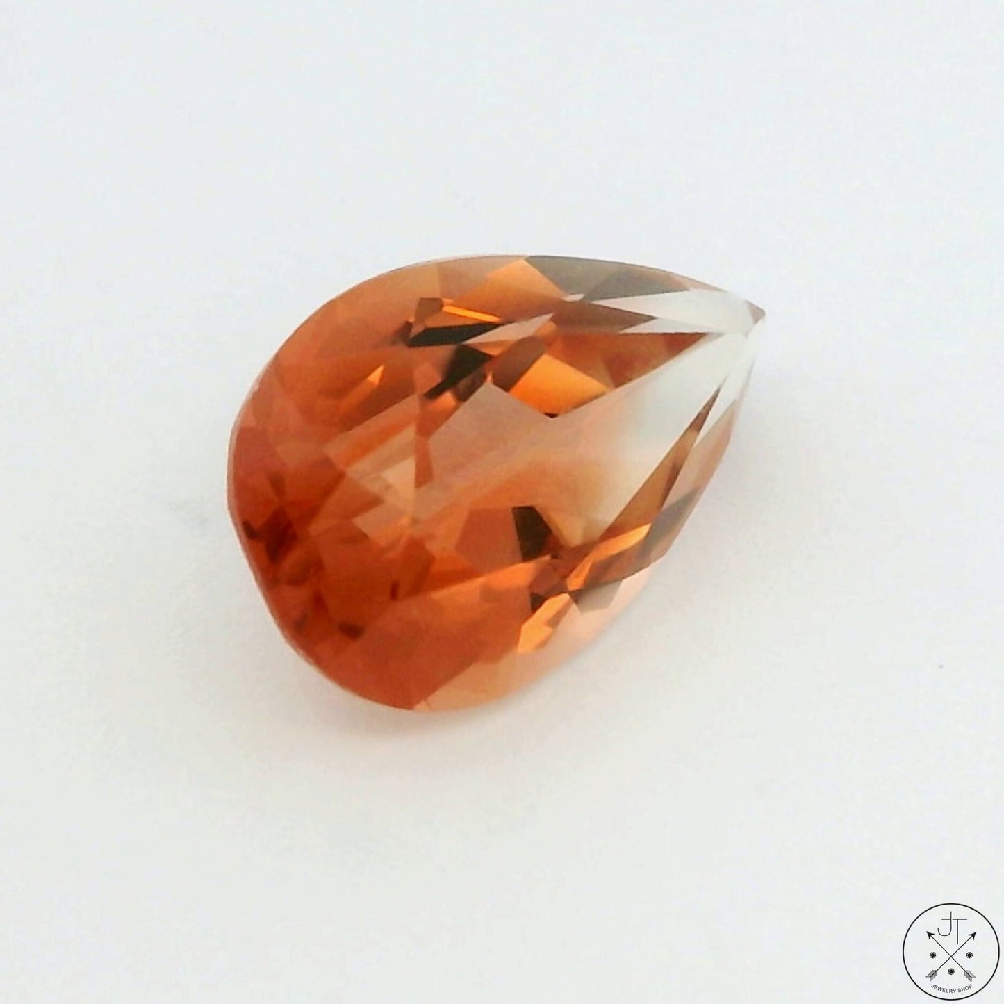1.32 Carat Natural Oregon Sunstone 10x6 mm Pear Faceted Gemstone Certified