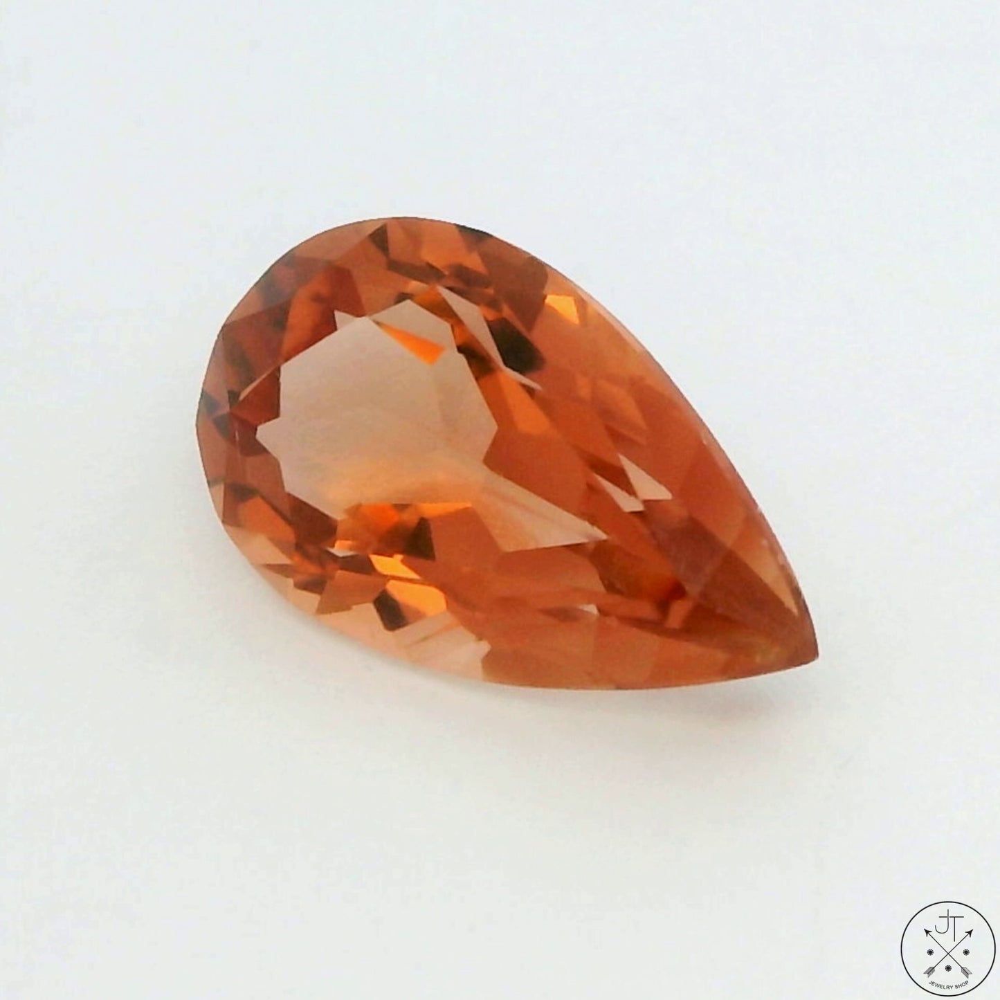 1.32 Carat Natural Oregon Sunstone 10x6 mm Pear Faceted Gemstone Certified