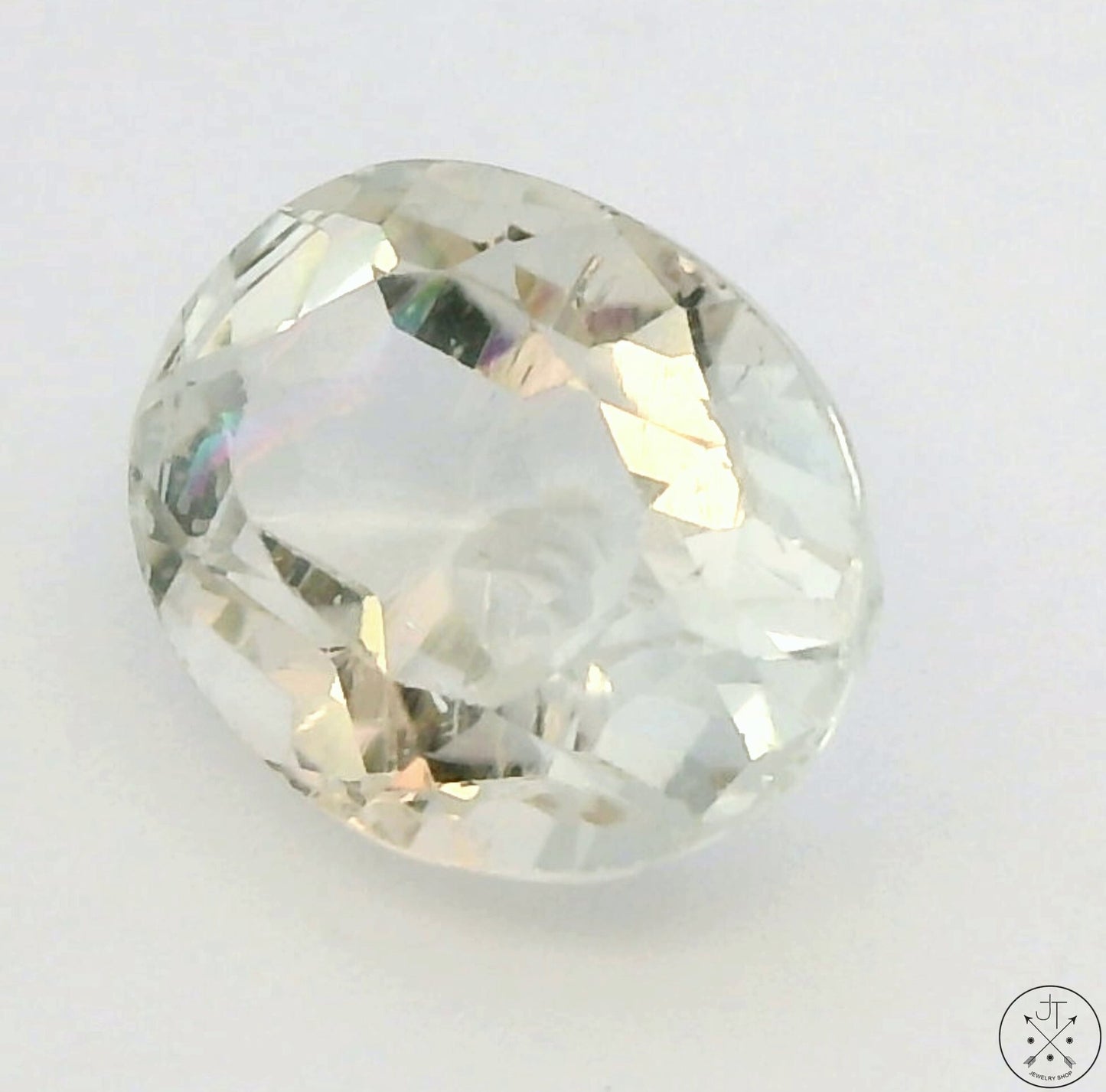 2.42 Carat Natural Light Pink Topaz 9x7 mm Oval Faceted Gemstone Certified