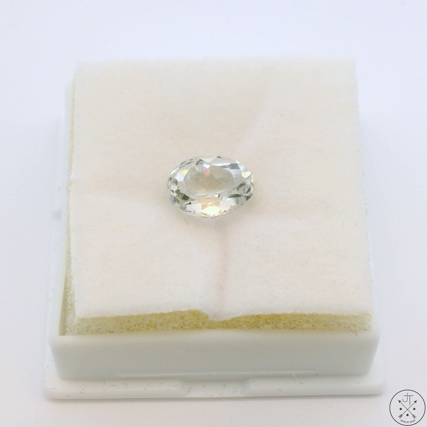 2.42 Carat Natural Light Pink Topaz 9x7 mm Oval Faceted Gemstone Certified