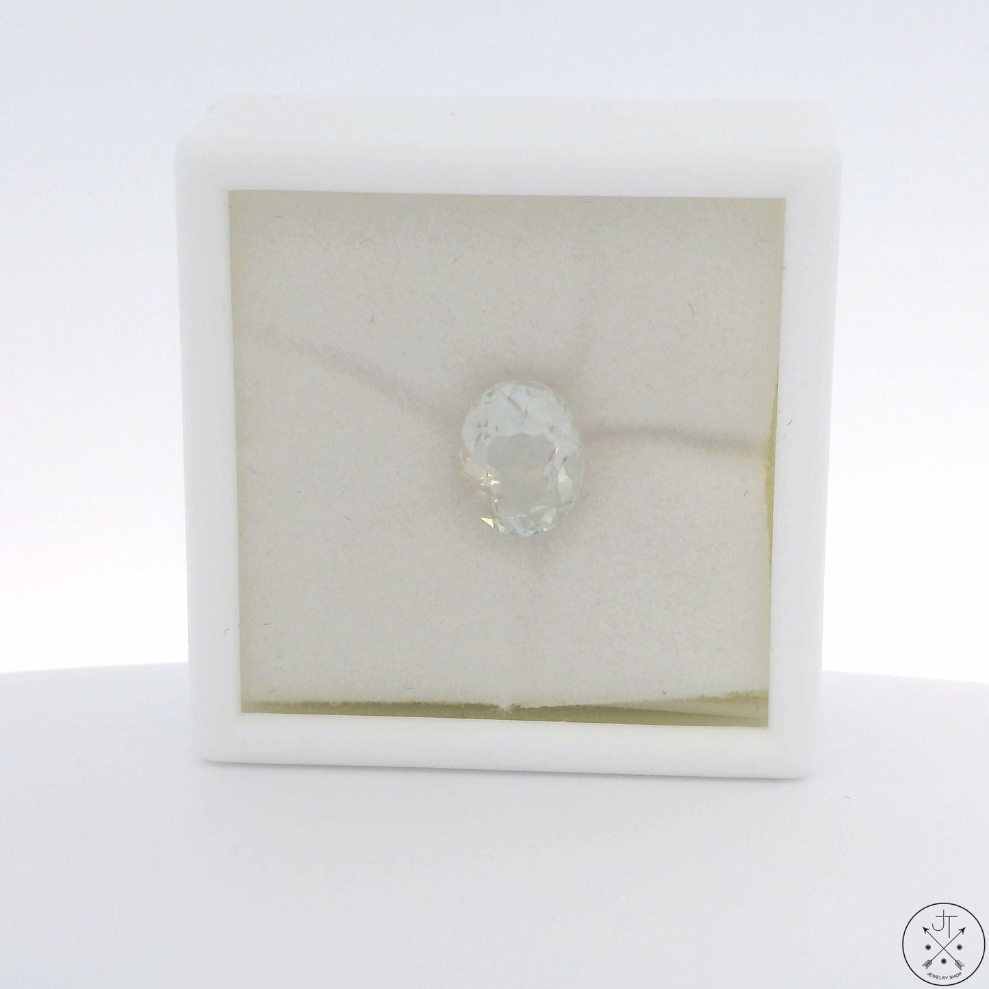 2.42 Carat Natural Light Pink Topaz 9x7 mm Oval Faceted Gemstone Certified