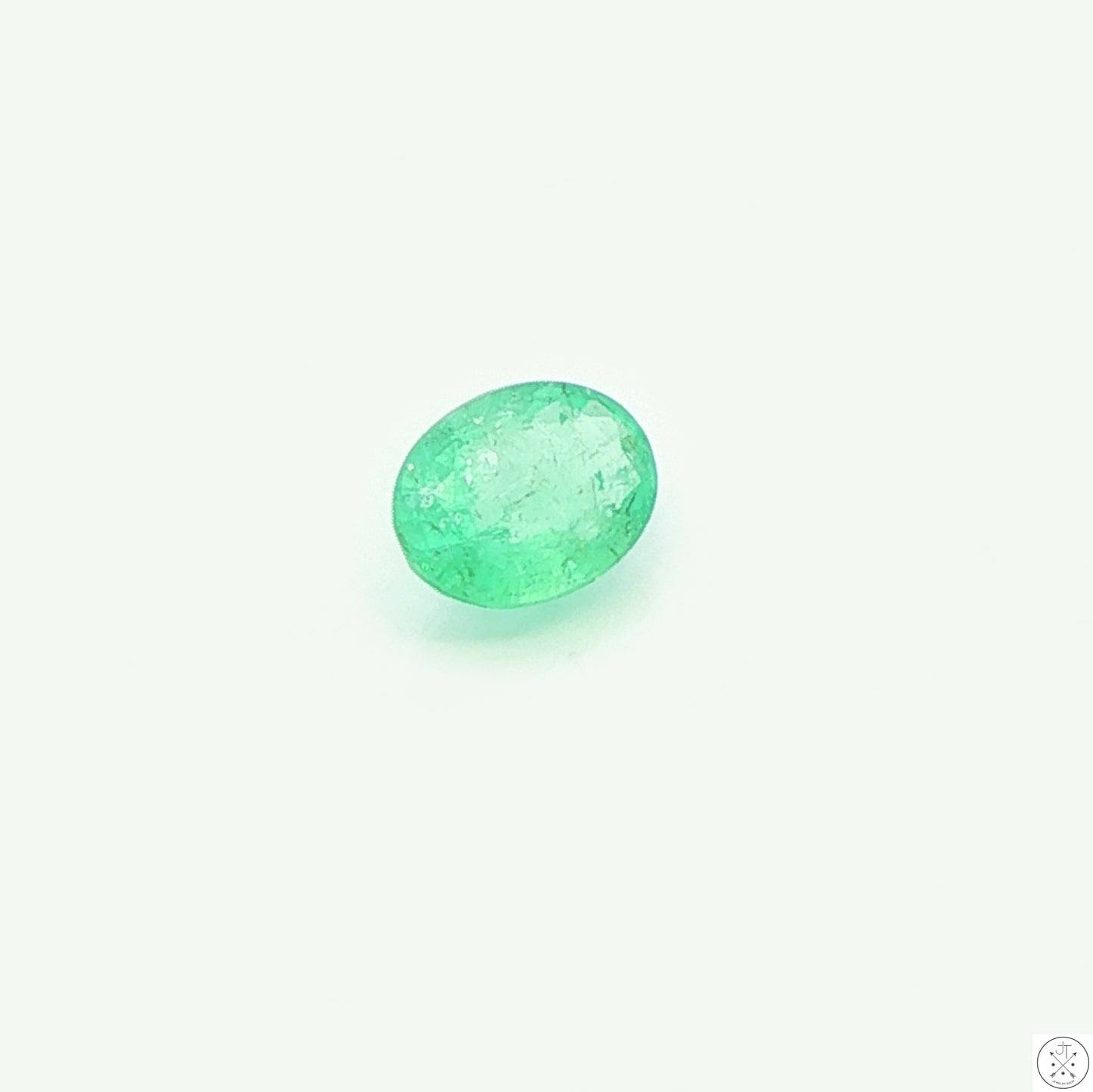1.26 carat Natural Colombian Emerald 8x6 mm Oval Faceted Gemstones