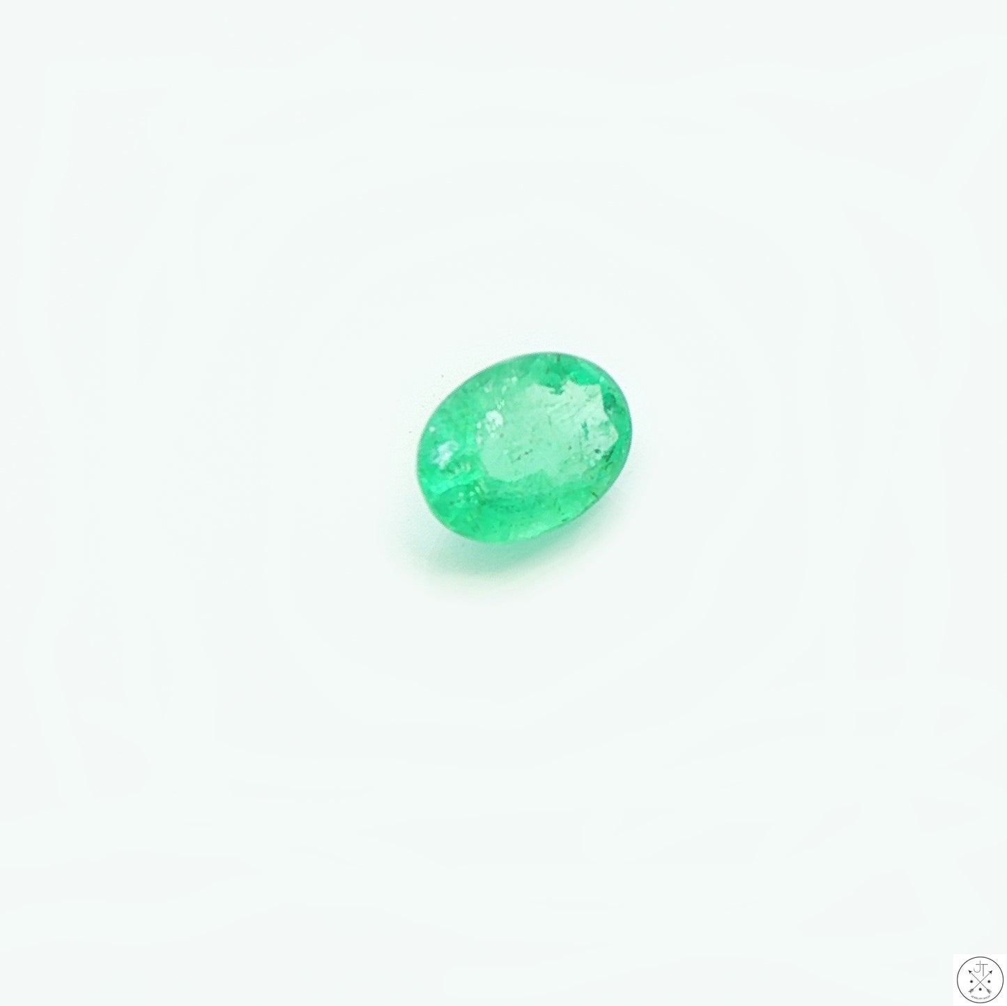 1.26 carat Natural Colombian Emerald 8x6 mm Oval Faceted Gemstones