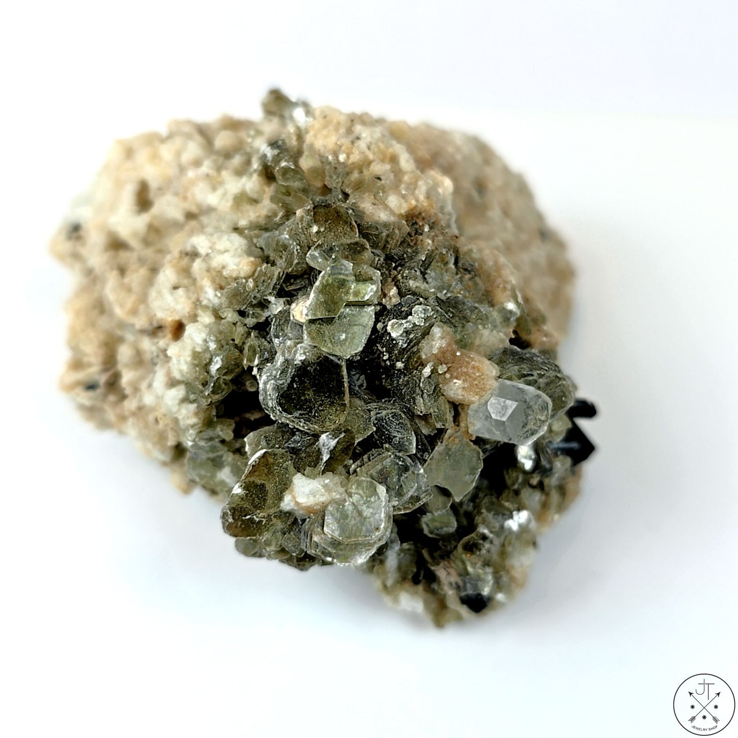 New Mineral Specimen Topaz Tourmaline Mica Dolomite on Matrix 174g