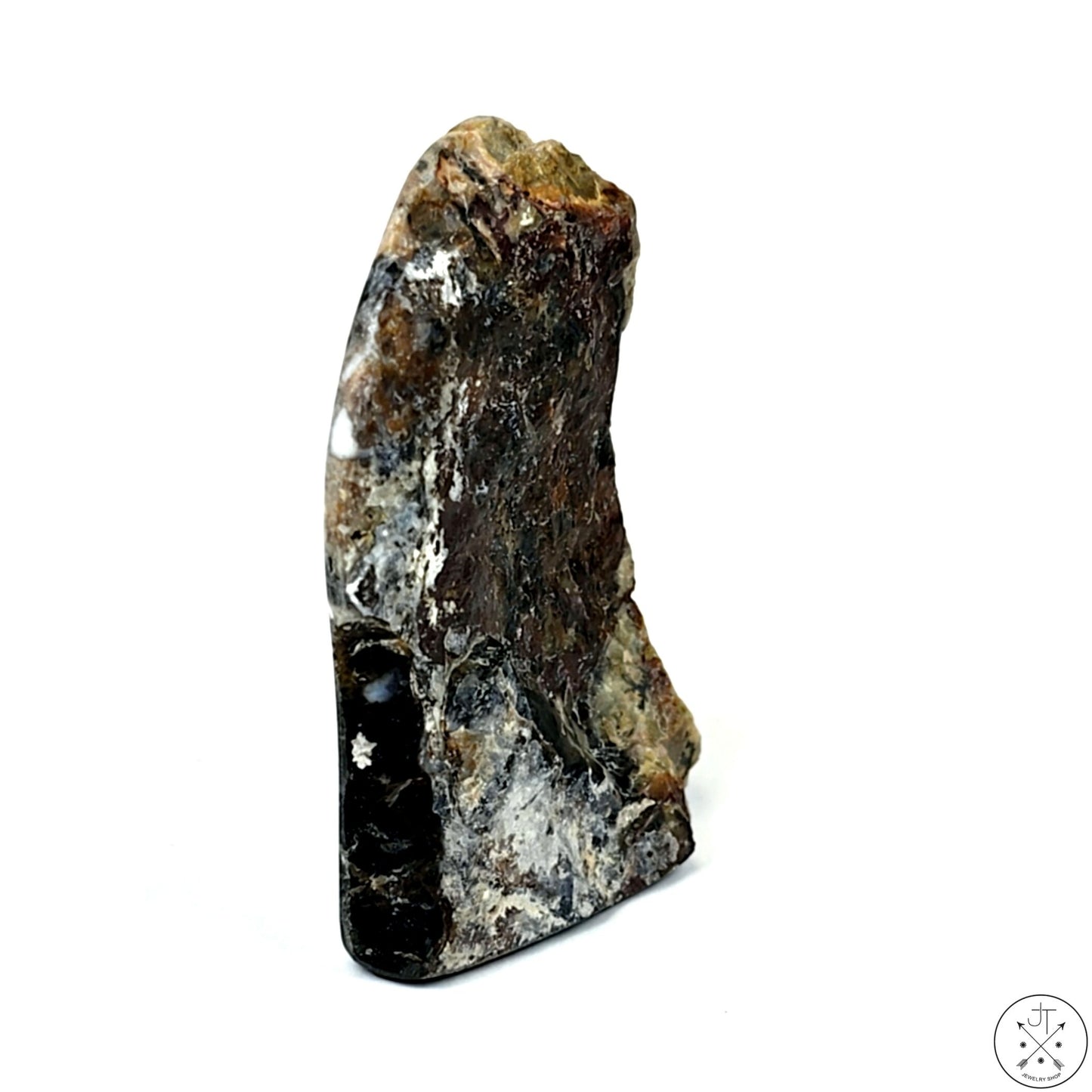 New Free-Standing Turkish Colla Petrified Wood Specimen 3 Inch 143g Display