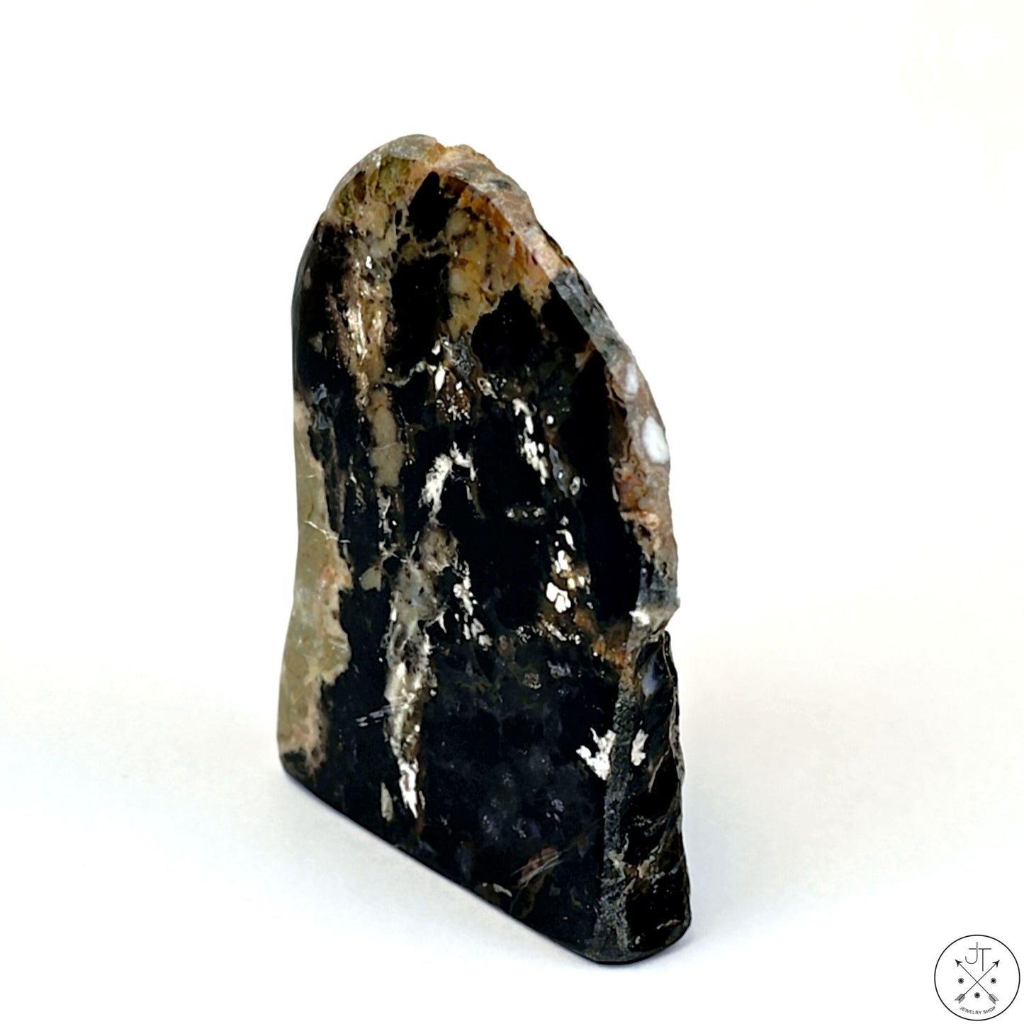 New Free-Standing Turkish Colla Petrified Wood Specimen 3 Inch 143g Display