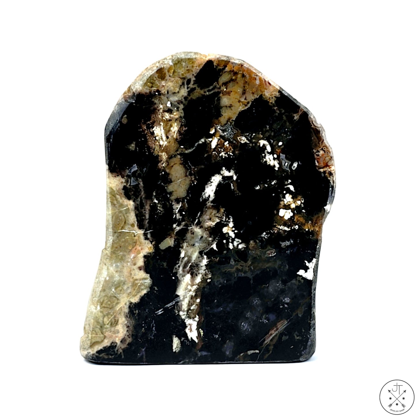 New Free-Standing Turkish Colla Petrified Wood Specimen 3 Inch 143g Display