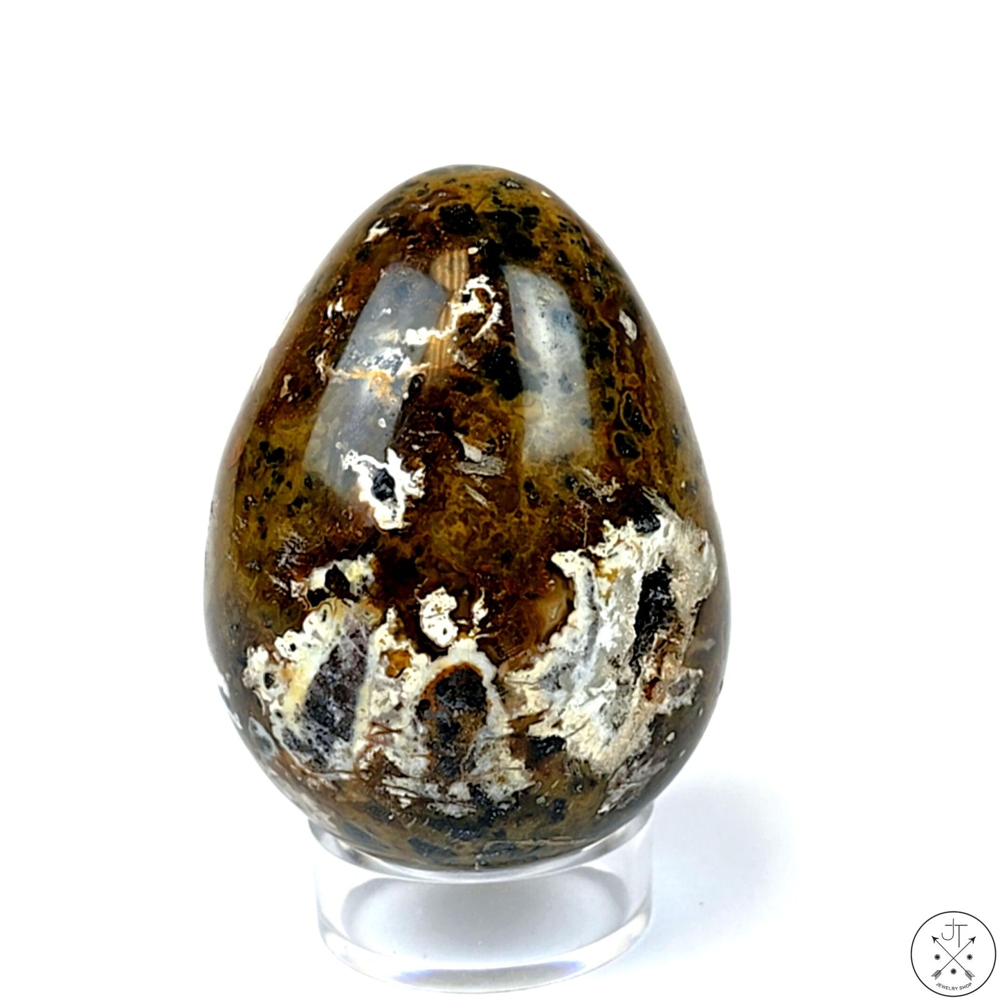 New Ocean Jasper Egg 2 1/2 Inch 176g Polished Display