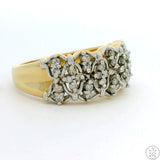 14k Yellow Gold 10 mm Band with 1/5 ctw Diamonds Size 9