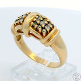 10k Yellow Gold Mens Ring with 1/3 ctw Diamonds Size 11.25