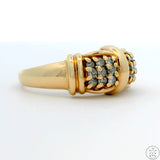 10k Yellow Gold Mens Ring with 1/3 ctw Diamonds Size 11.25