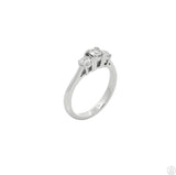 14k White Gold Past Present Future Ring with 1/2 ctw Diamonds Size 5