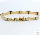 Vintage 14k Yellow Gold 7 Inch Link Bracelet Turkey