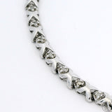 10k White Gold Tennis XO Bracelet with 1/4 ctw Diamonds 6.5 Inch