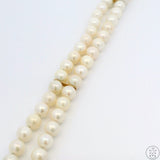 Vintage 14k Yellow Gold 7.25 Inch Pearl Bracelet 2-Row