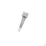 10k White Gold Engagement Ring with 1/2 ctw Diamonds Size 6.75 Keepsake Nearly New