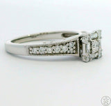 10k White Gold Engagement Ring with 1/2 ctw Diamonds Size 6.75 Keepsake Nearly New