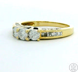 10k Yellow Gold Engagement Ring with 1 ctw Diamonds Size 7