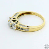 10k Yellow Gold Engagement Ring with 1 ctw Diamonds Size 7