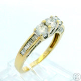 10k Yellow Gold Engagement Ring with 1 ctw Diamonds Size 7