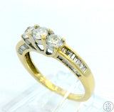 10k Yellow Gold Engagement Ring with 1 ctw Diamonds Size 7