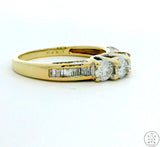 10k Yellow Gold Engagement Ring with 1 ctw Diamonds Size 7