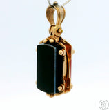 Antique Victorian 14k Yellow Gold Locket Pendant with Red and Black Agate