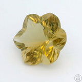 7.80 Carat Lemon Quartz 14 x 14 Fantasy Flower Natural Gemstone