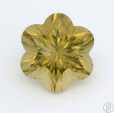 7.80 Carat Lemon Quartz 14 x 14 Fantasy Flower Natural Gemstone