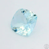 7.28 Carat Natural Aquamarine 13 x 13 Cushion Cut Faceted Checkerboard Gemstone AA