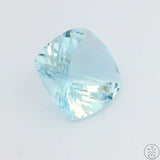 7.28 Carat Natural Aquamarine 13 x 13 Cushion Cut Faceted Checkerboard Gemstone AA