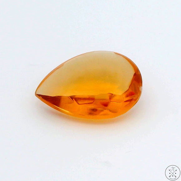 6.18 carat Natural Citrine 16 x 12 mm Teardrop Faceted Gemstone Pear