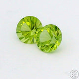 1.8 CTW Matched Pair Natural Peridot 6 mm Round Faceted Gemstone