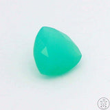 2.8 Carat Natural Aquaprase Chalcedony 9.8 mm Trillion Faceted Gemstone