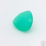 2.8 Carat Natural Aquaprase Chalcedony 9.8 mm Trillion Faceted Gemstone