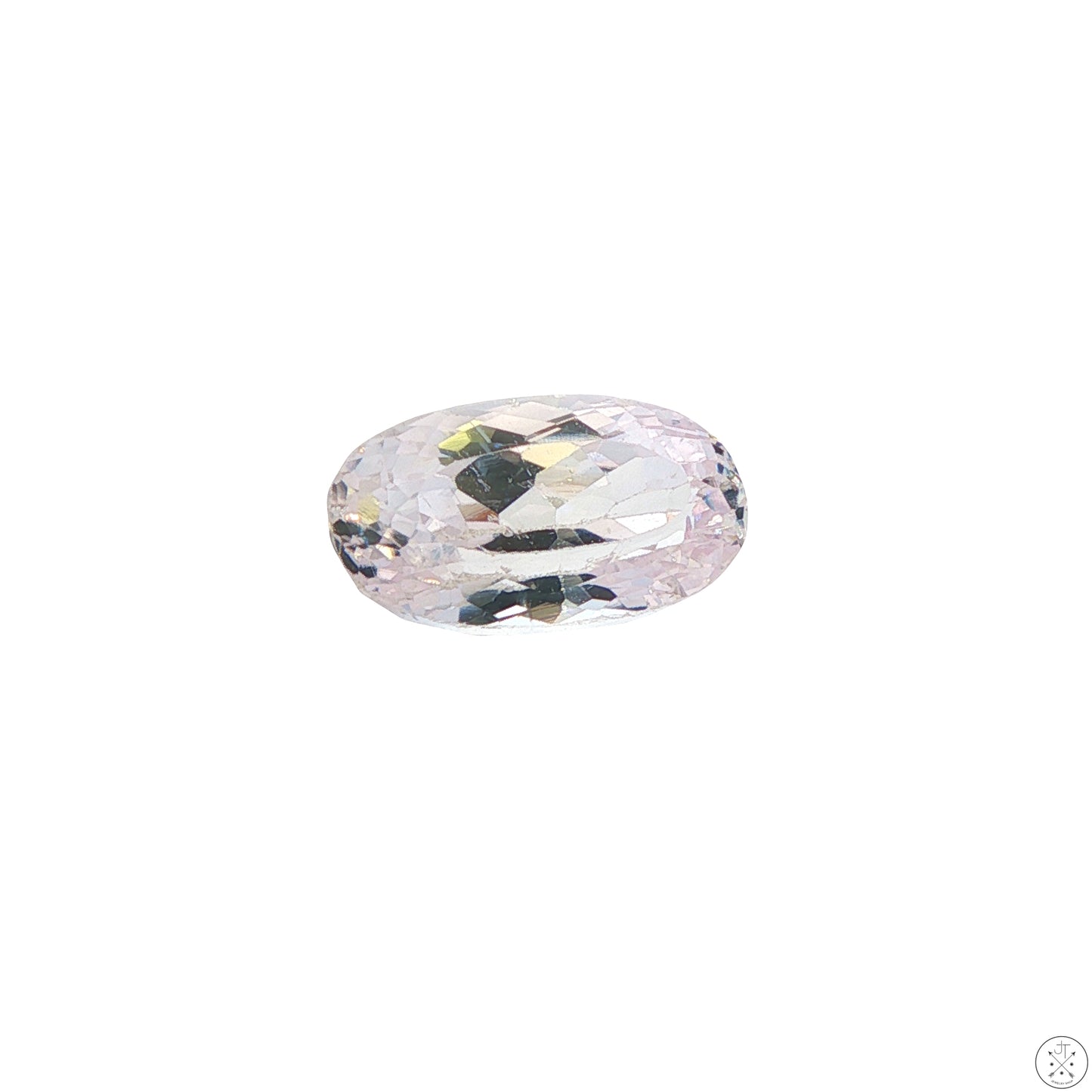 8.02 Carat Natural Kunzite 15.4 x 8.5 mm Oval Faceted Gemstone Loose Pink