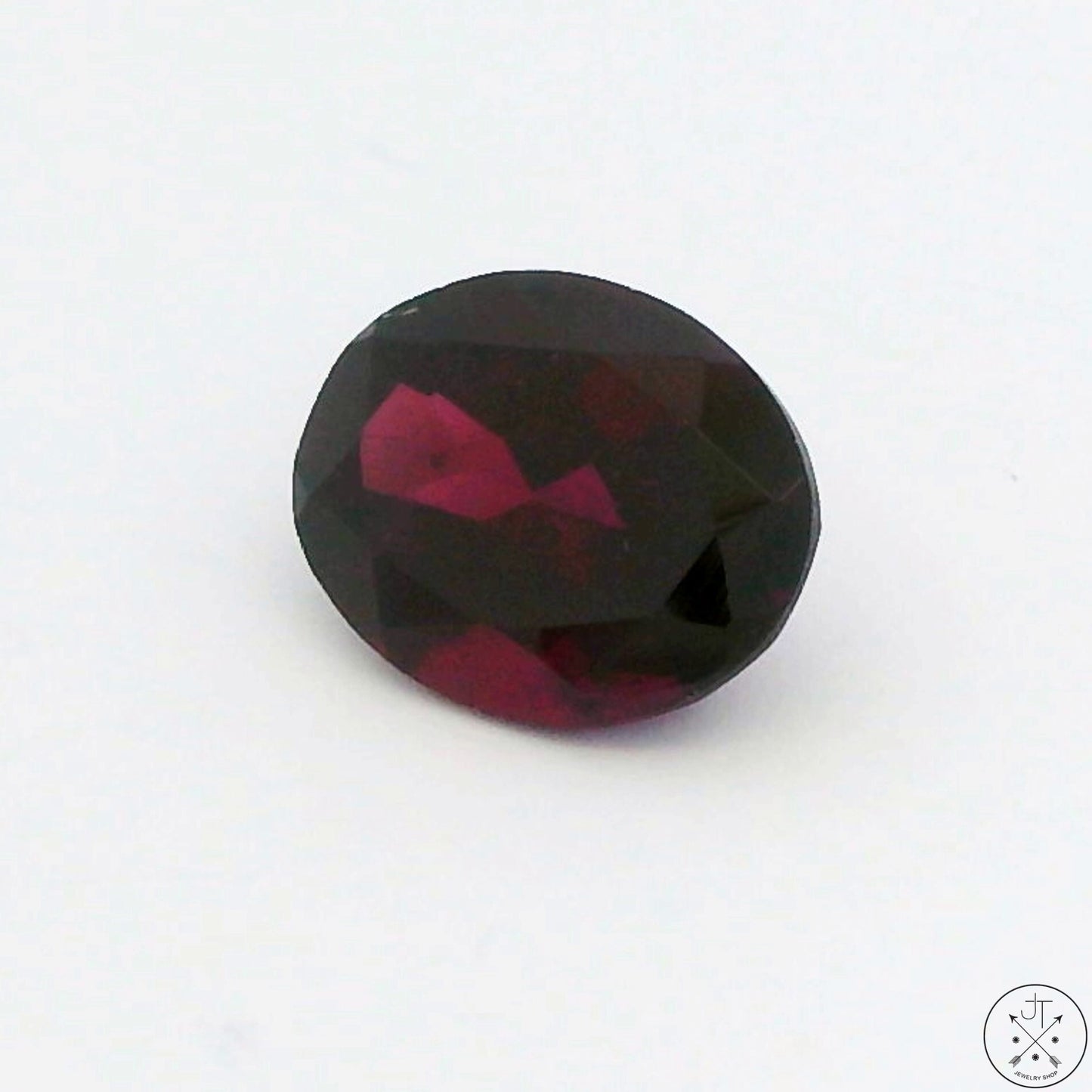3.23 Carat Natural Rhodolite Garnet 10 x 8 mm Oval Faceted Gemstone Loose