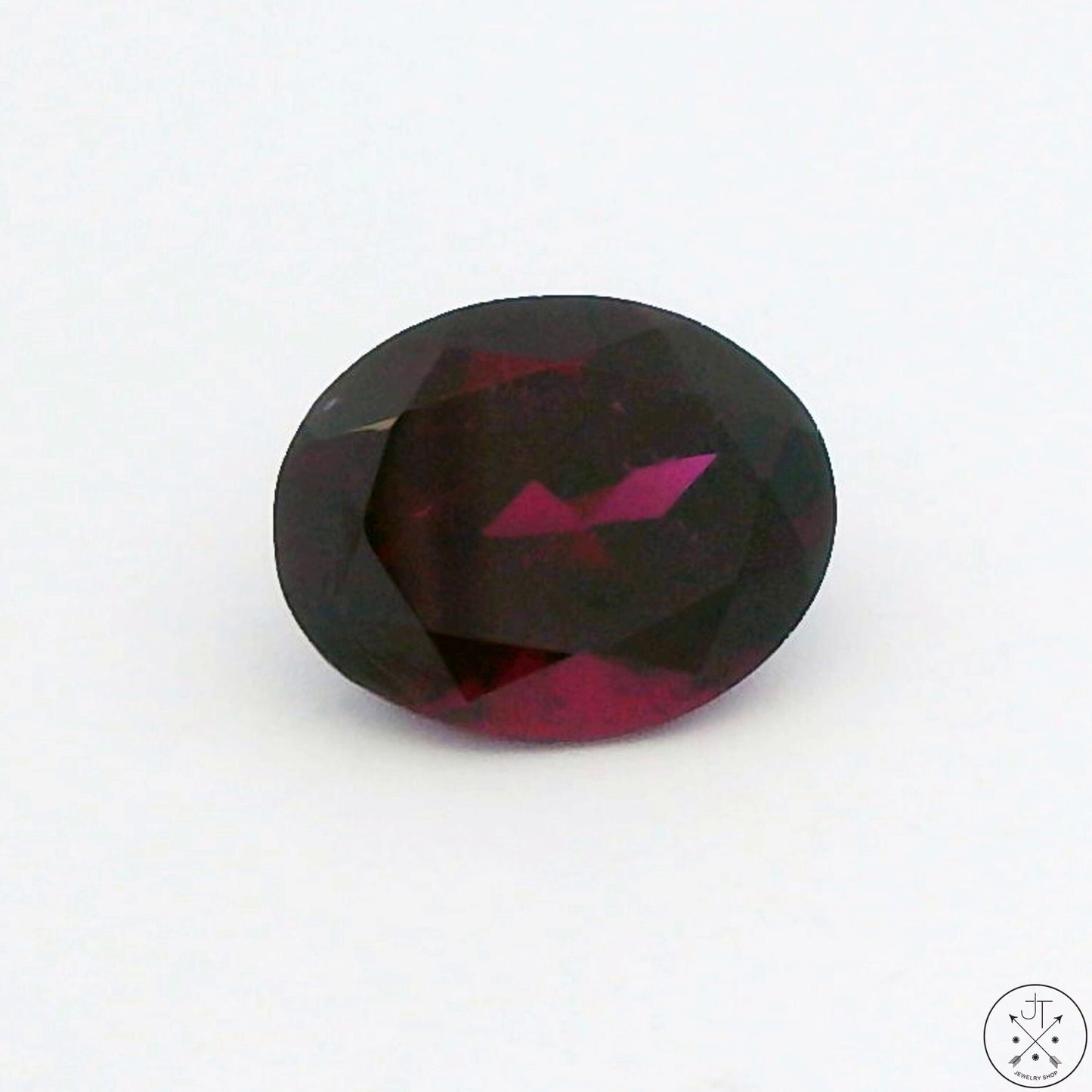3.23 Carat Natural Rhodolite Garnet 10 x 8 mm Oval Faceted Gemstone Loose
