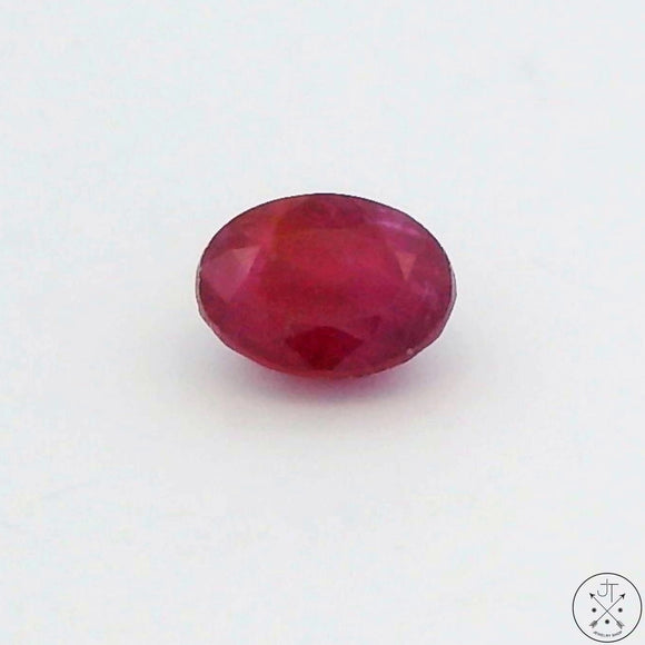 1.40 Carat 7 x 5 mm Natural Ruby Oval Faceted Gemstone Sri Lanka