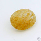 7.94 Carat Golden Rutilated Quartz 16 x 12 mm Oval Natural Gemstone