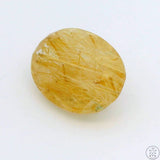 7.94 Carat Golden Rutilated Quartz 16 x 12 mm Oval Natural Gemstone