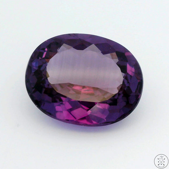 29.14 Carat Purple Sapphire 21 x 17 mm Oval Lab Created Gemstone