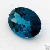 7.58 Carat London Blue Natural Topaz 14x10 mm Oval Faceted Gemstone