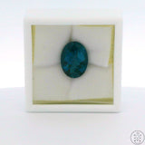 7.58 Carat London Blue Natural Topaz 14x10 mm Oval Faceted Gemstone