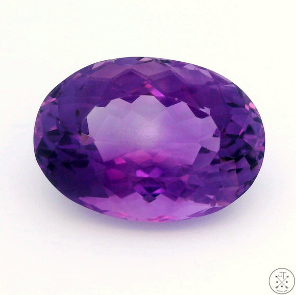 18.45 Carat Amethyst Quartz 21 x 15 Oval Natural Faceted Gemstone