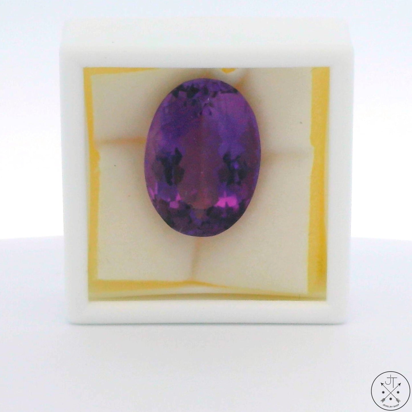 18.45 Carat Amethyst Quartz 21 x 15 Oval Natural Faceted Gemstone