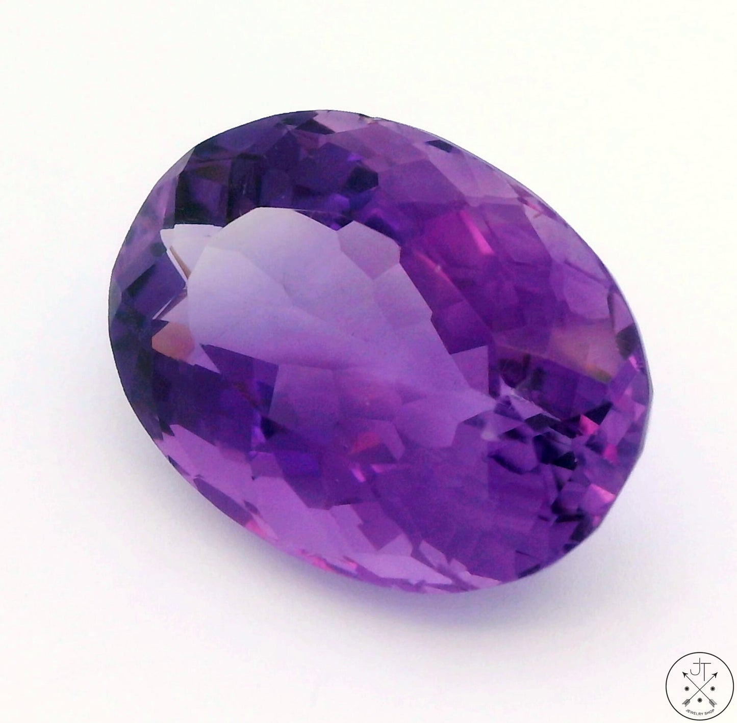 18.45 Carat Amethyst Quartz 21 x 15 Oval Natural Faceted Gemstone