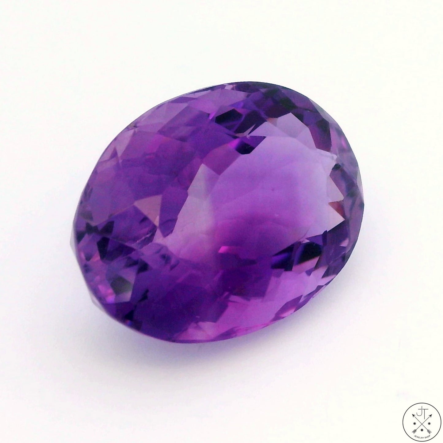 18.45 Carat Amethyst Quartz 21 x 15 Oval Natural Faceted Gemstone